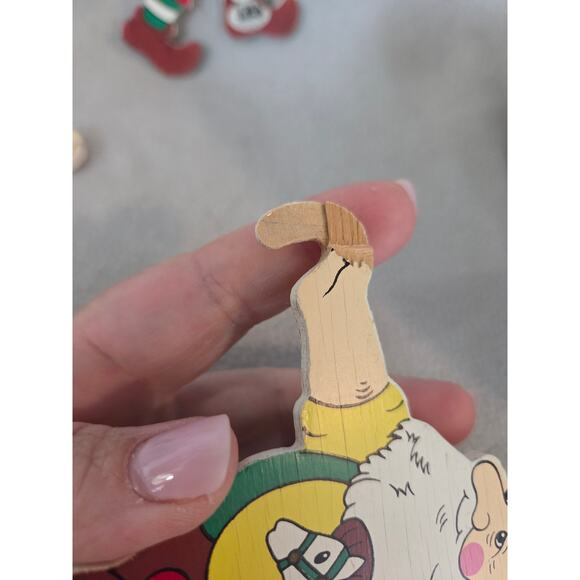 Vintage Lot 4 Wood Elves Santa Christmas Ladder Climber NCE 90s Replacement - Picture 7 of 9